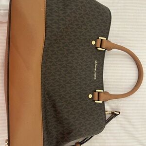 Michael Kors Tan and Black Satchel